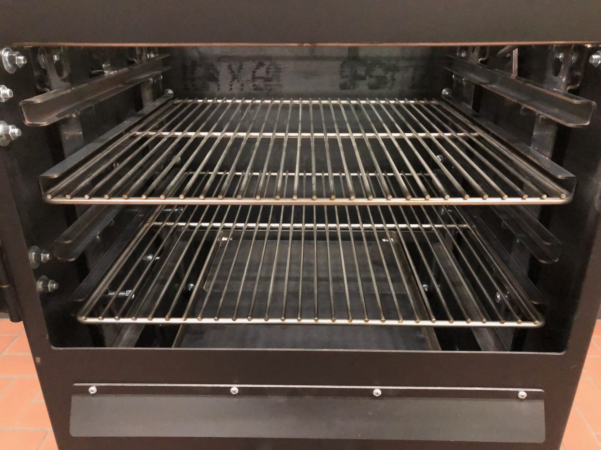 Bar-Be-Cube showing the cooking racks.