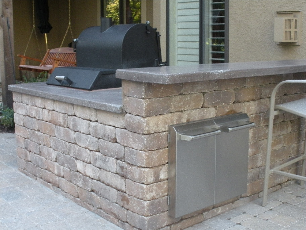 This outdoor kitchen allows the chef to fully prepare a meal outside!