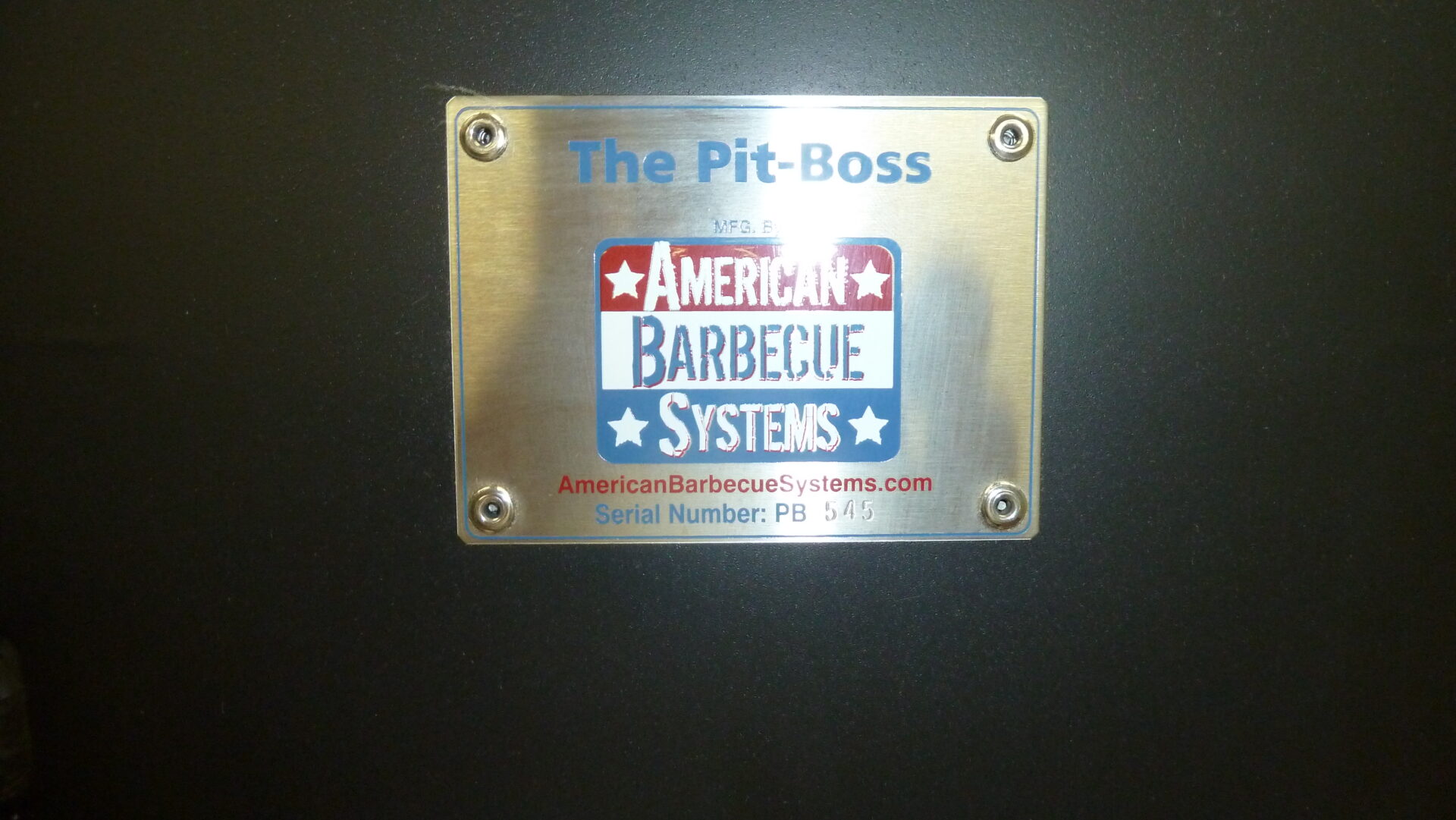 Pit Boss Name Plate