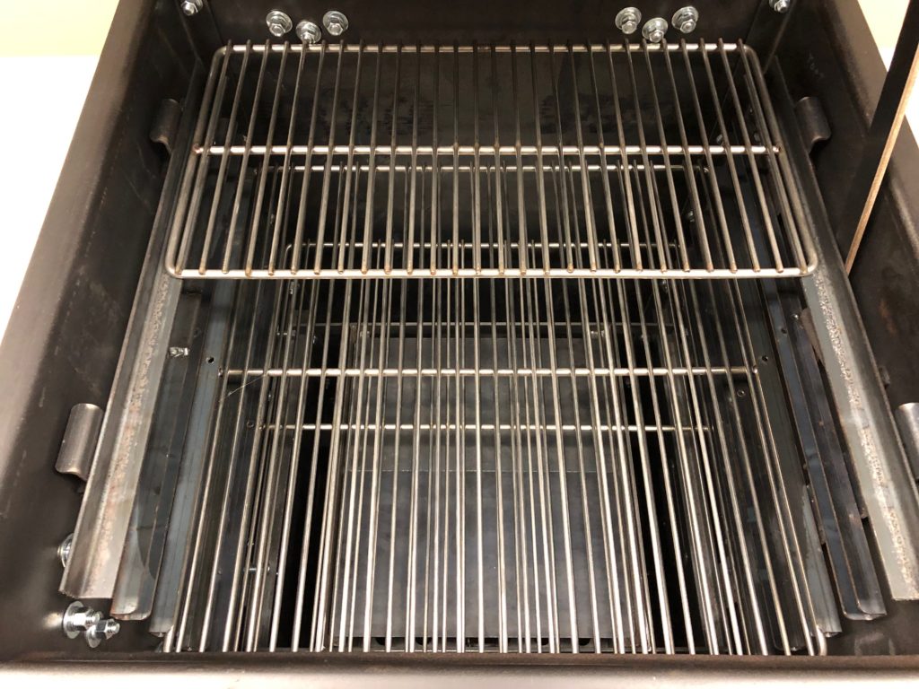 Interior of the Bar-Be-Cube Smoker/grill