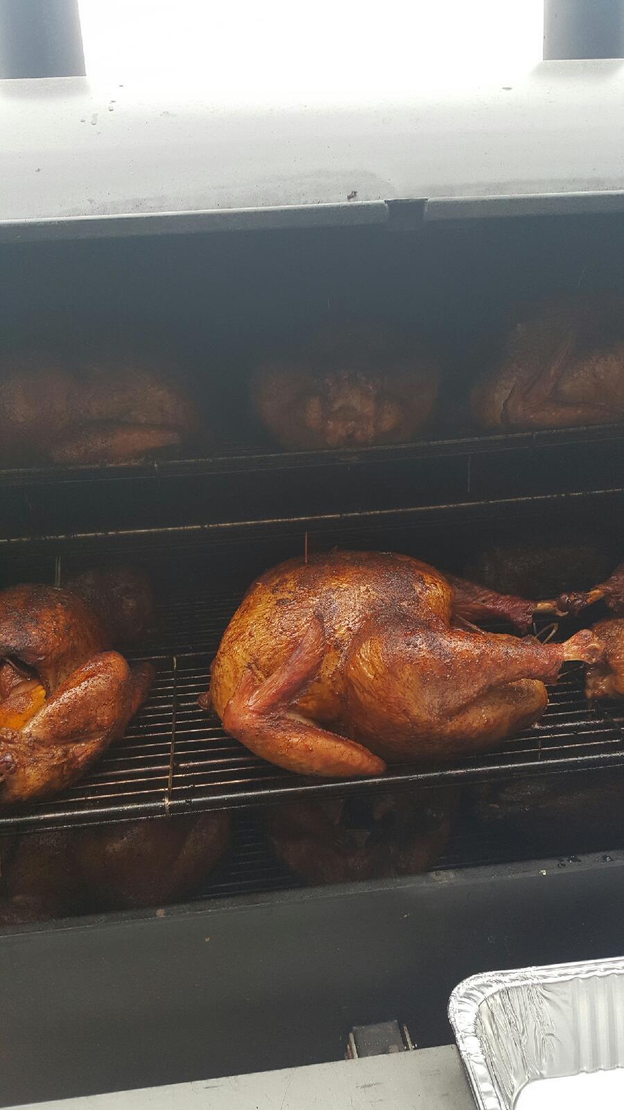 turkeys cooking in The Judge