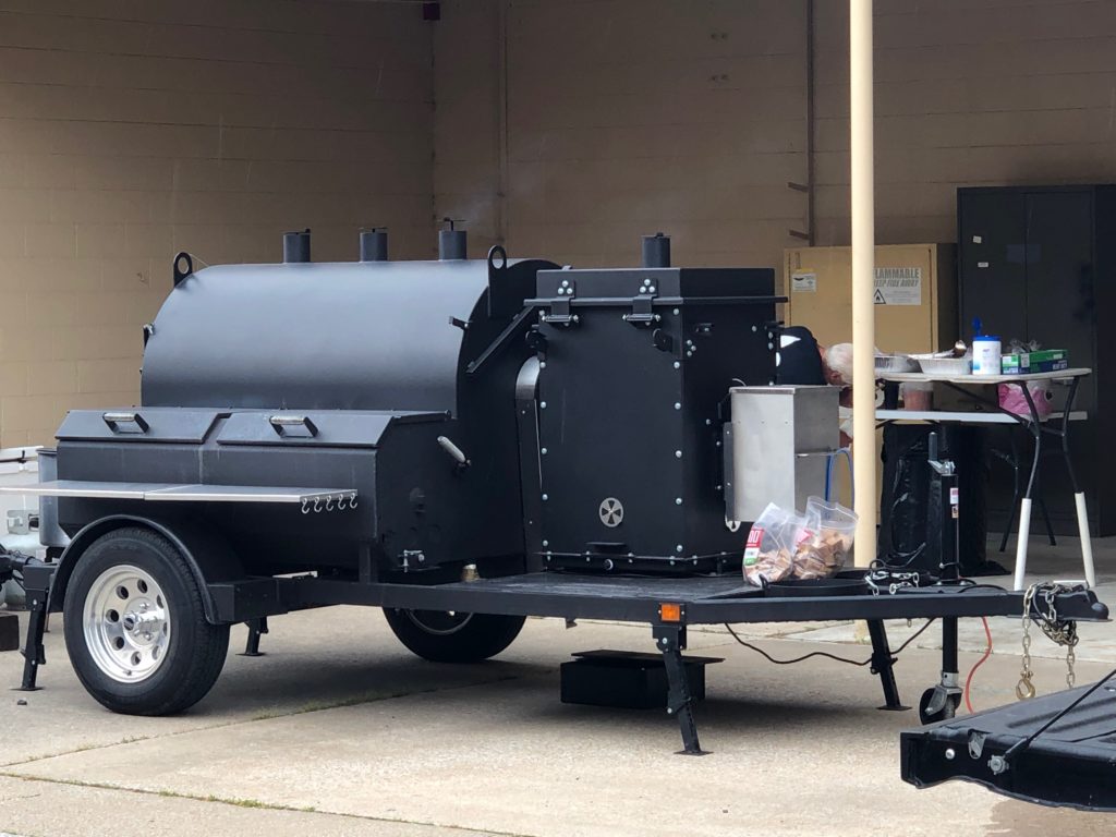 An image of the ABS Judge and Bar-Be-Cube mounted on a trailer.