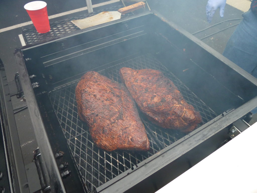 Meats being smoked at one of ABS Events and Competitions.An example of ABS Events and Competitions.