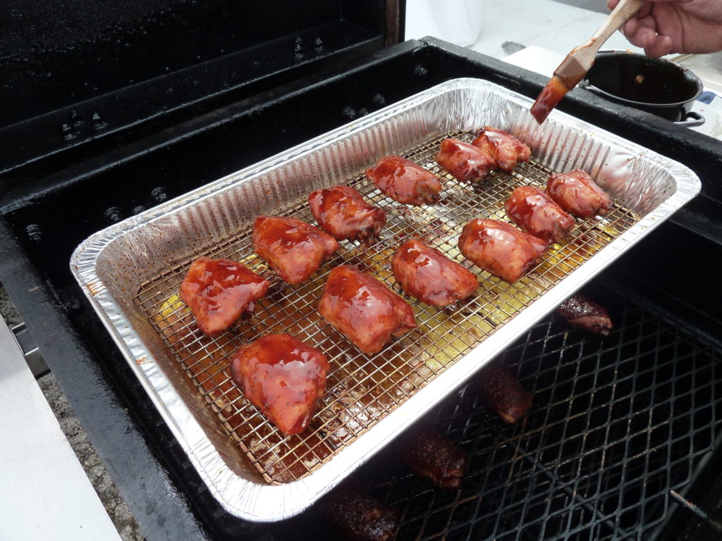 Delicious meats being prepared on the ABS Bar-Be-Cube.An example of ABS Events and Competitions.