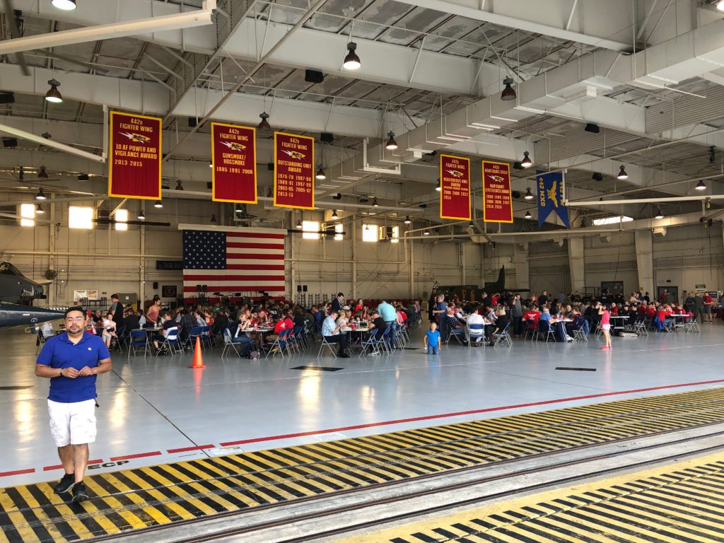 ABS visiting the US Air Force and serving lunch.