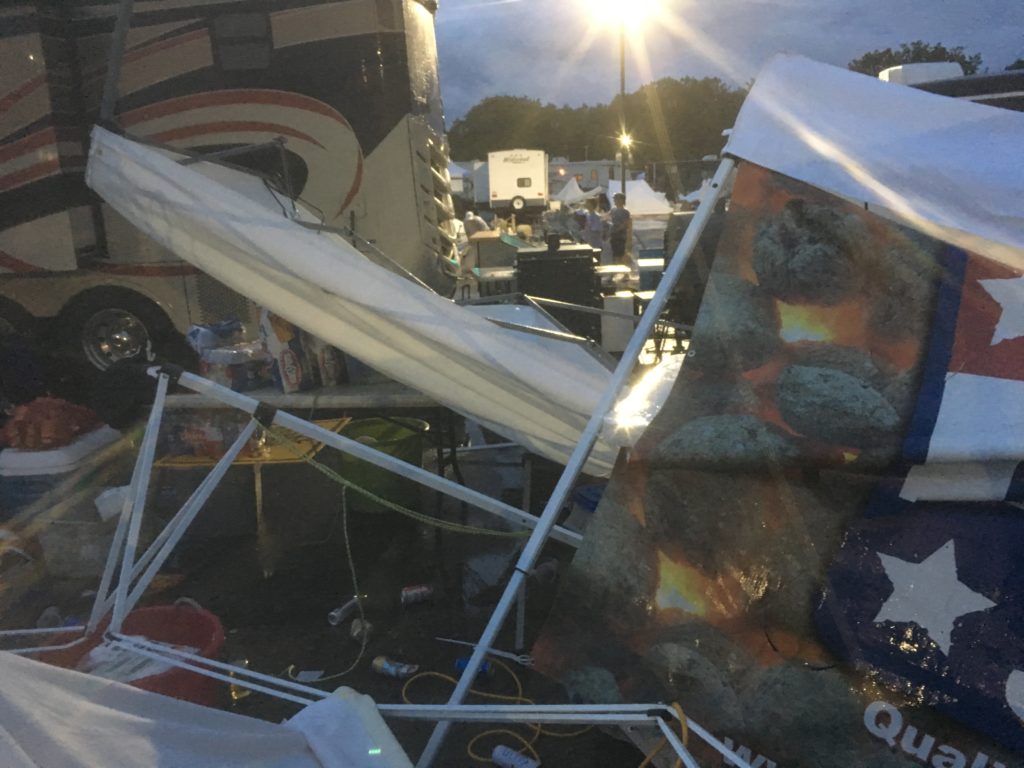 After a storm blew through at an ABS BBQ competition.