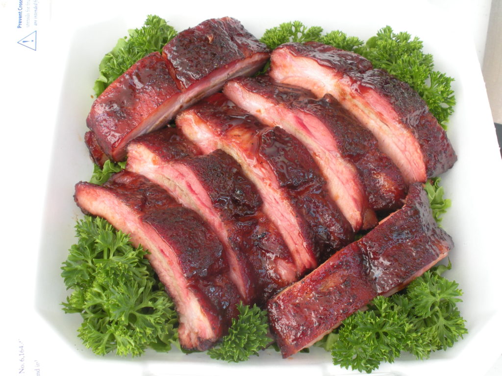 Meats prepared on an ABS smoker/grill. An example of ABS Events and Competitions.