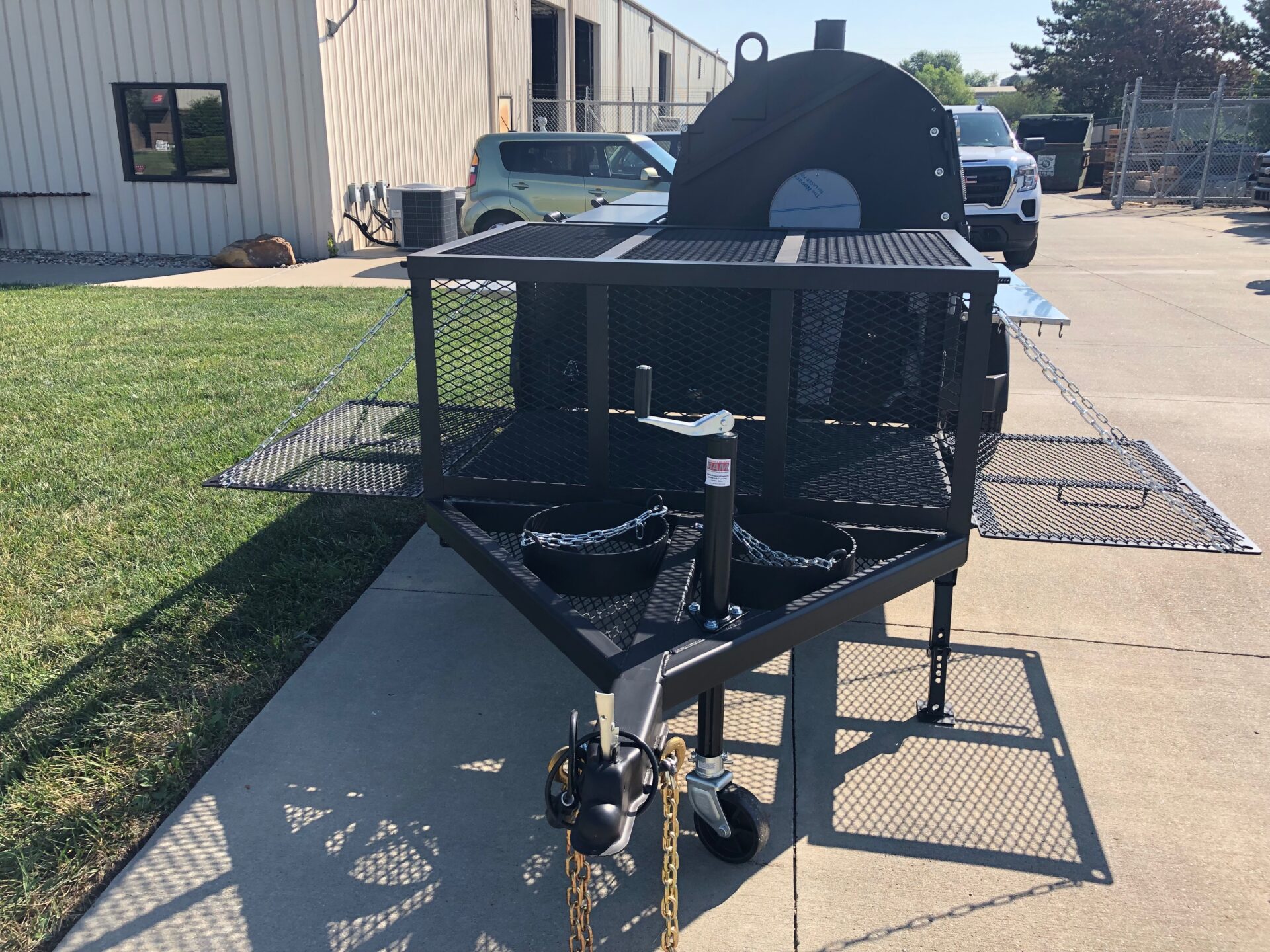 sideview of smoker storage box