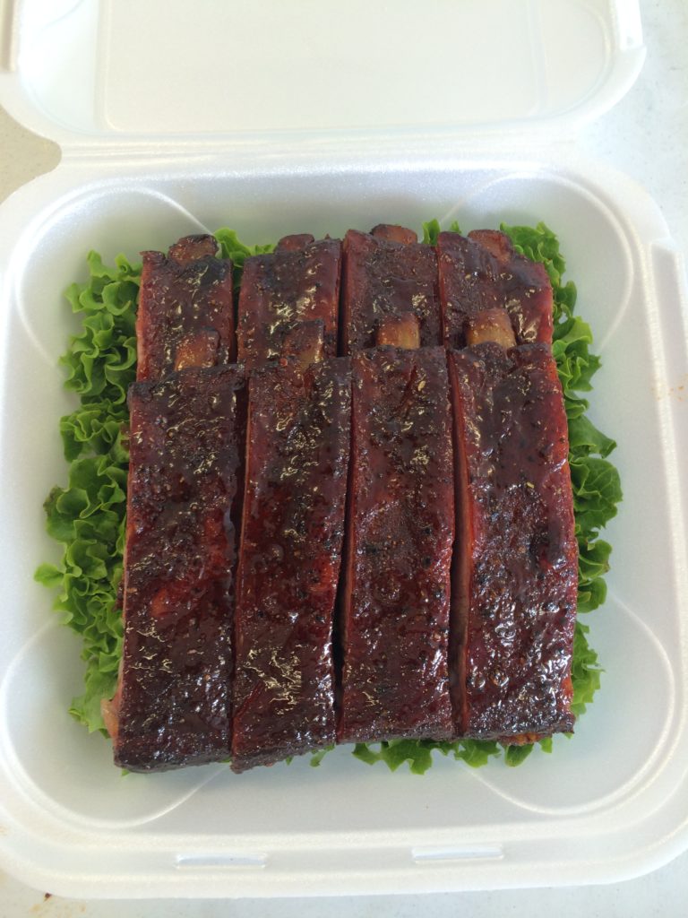 Meats prepared on an ABS smoker/grill.