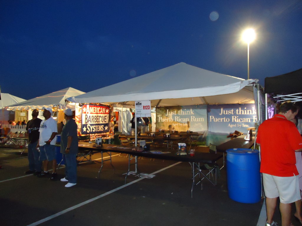 The ABS booth at an ABS BBQ competition.