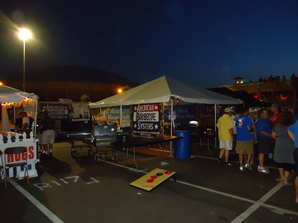 The ABS booth at an ABS BBQ competition.