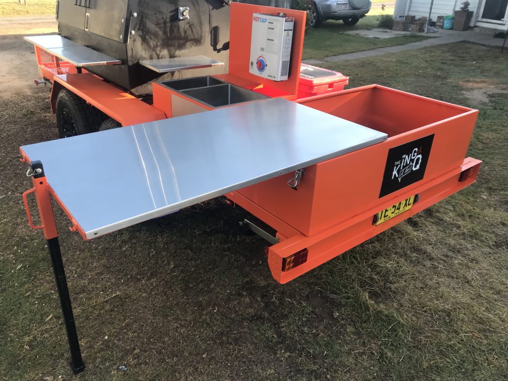 Gather together all your needed supplies in the custom trailer, made for this ABS Judge. 