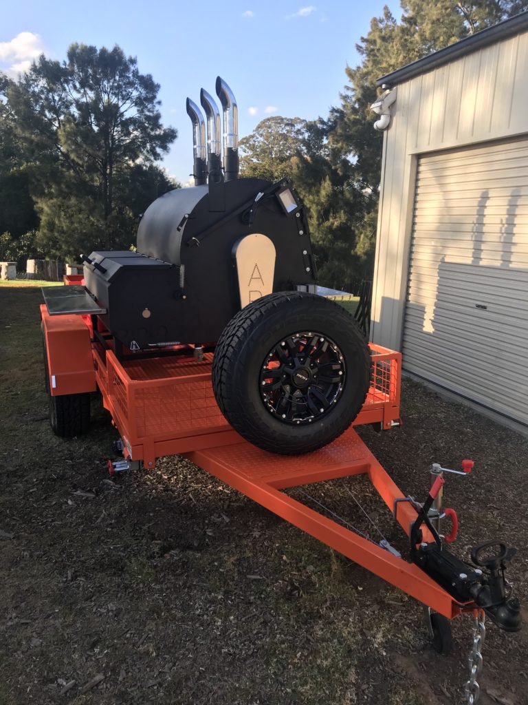 Gather together all your needed supplies in the custom trailer, made for this ABS Judge. 