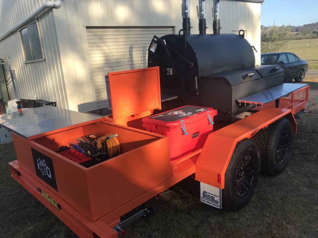 Gather together all your needed supplies in the custom trailer, made for this ABS Judge. 