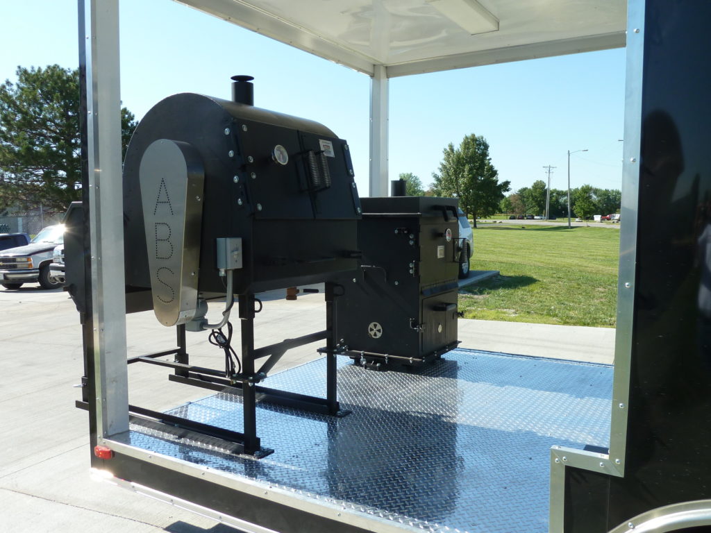 Black trailer custom fit with ABS All-Star and Bar-be-cube.