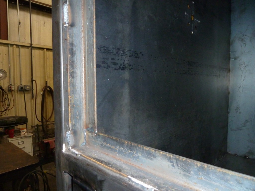 inside of custom smoker