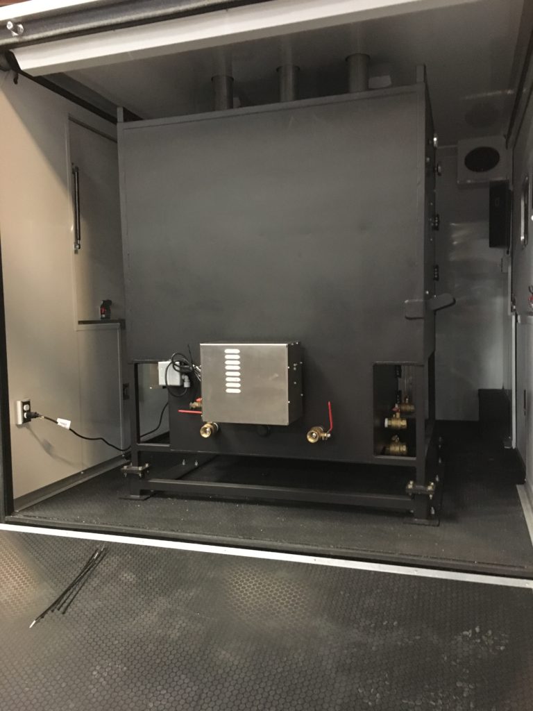 The back side of the ABS Smokehouse. 
