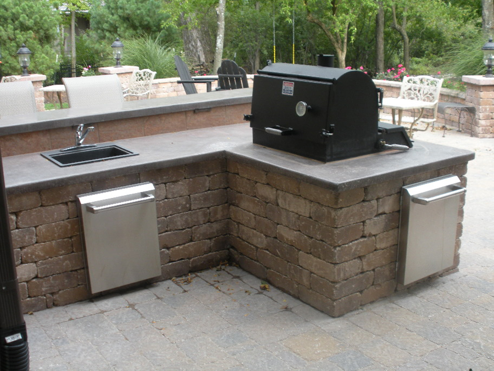 outdoor kitchen with grill