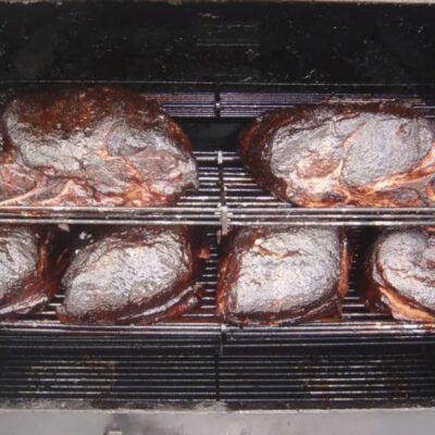 Watch as the fat drips off the meat using the Pit-Boss rotisserie!