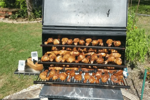 An example of a backyard barbecue smoker - All Star