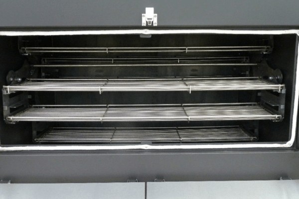 Inside The Judge, this model features stainless steel rotisserie racks.