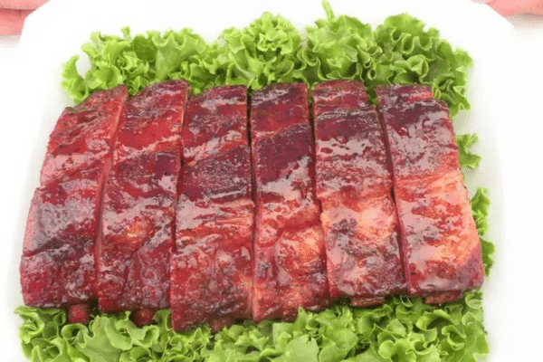 Ribs prepared by ABS smokers for a competition.