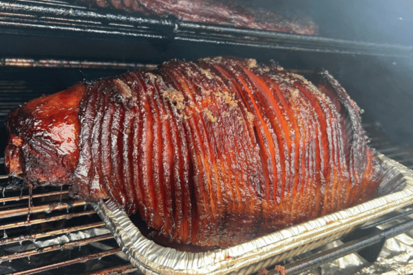 During the wintertime, but following these tips, you can smoke a ham that looks like this! 