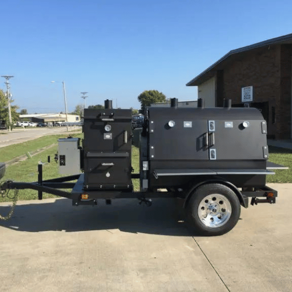Image of The Judge with Bar-Be-Cube, on a trailer. Perfect for a BBQ Food Truck. 