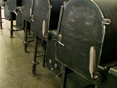 Smokers being crafted at American Barbecue Systems.