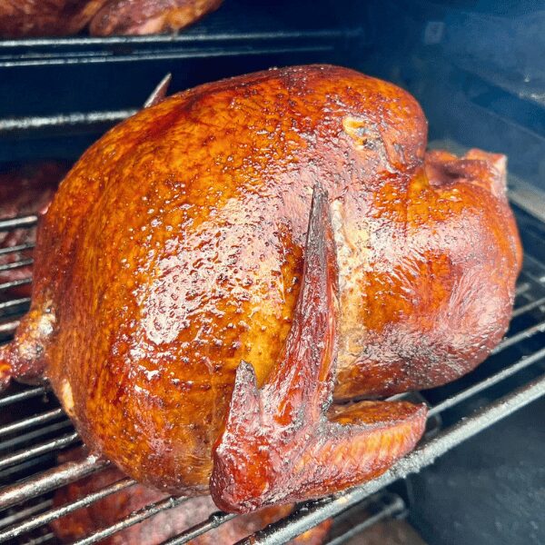 A favorite when smoking holiday main dishes, smoked turkey.