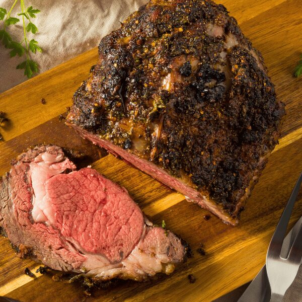 A favorite when smoking holiday main dishes, smoked prime rib roast.