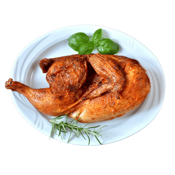 Half chicken, grilled. 
